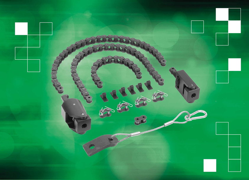 Los tensores de cadena de norelem ofrecen una solución flexible y rentable para piezas irregulares y grandes